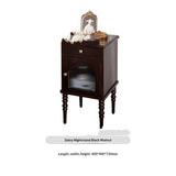 American-style Solid Wood Luxury Bedside Table Bedroom Furniture Storage Bedside Table Walnut Color 0 - Tophatter Daily Deals