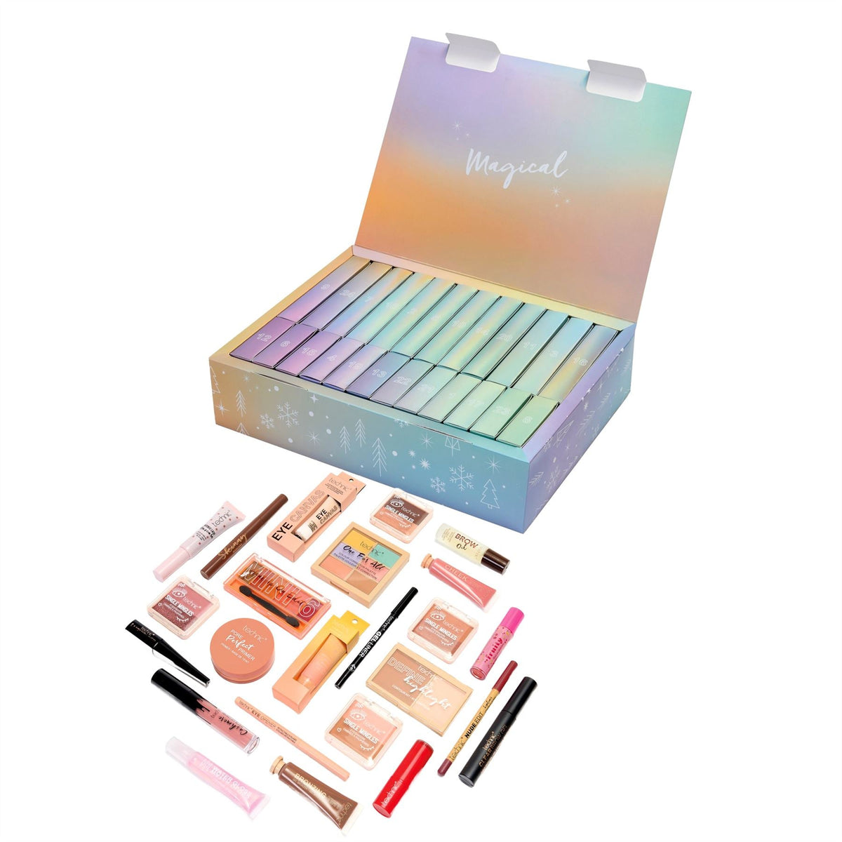 Cosmetic Christmas Advent Calendar | Make-Up Beauty Countdown Advent Calendar Advent Calendar - Tophatter Daily Deals