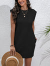 Round Neck Cap Sleeve Mini Dress Casual Dresses - Tophatter Daily Deals