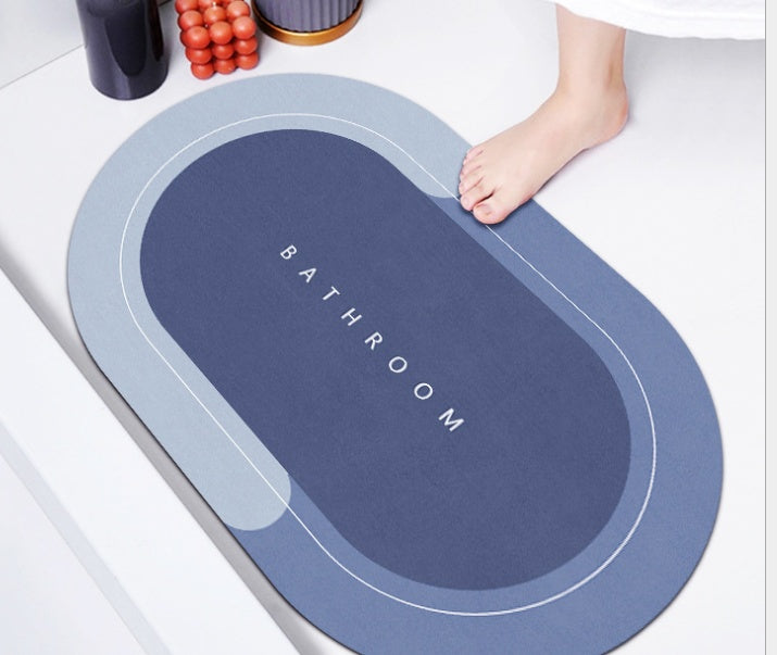 Bathroom Absorbent And Quick-drying Floor Mat Blue 1PCS 0 - Tophatter Daily Deals