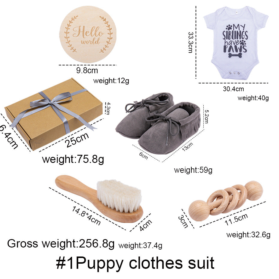 Baby Gift Box Set Bath Towel Toys Puppy clothes set 0 - Tophatter Daily Deals