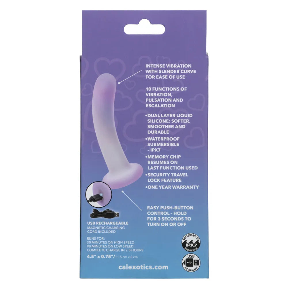 Lavender Haze Slender Curved Probe (Purple) – 4.5" Waterproof Curved Vibrator > Dildos > Neutral Dildos - Tophatter Daily Deals