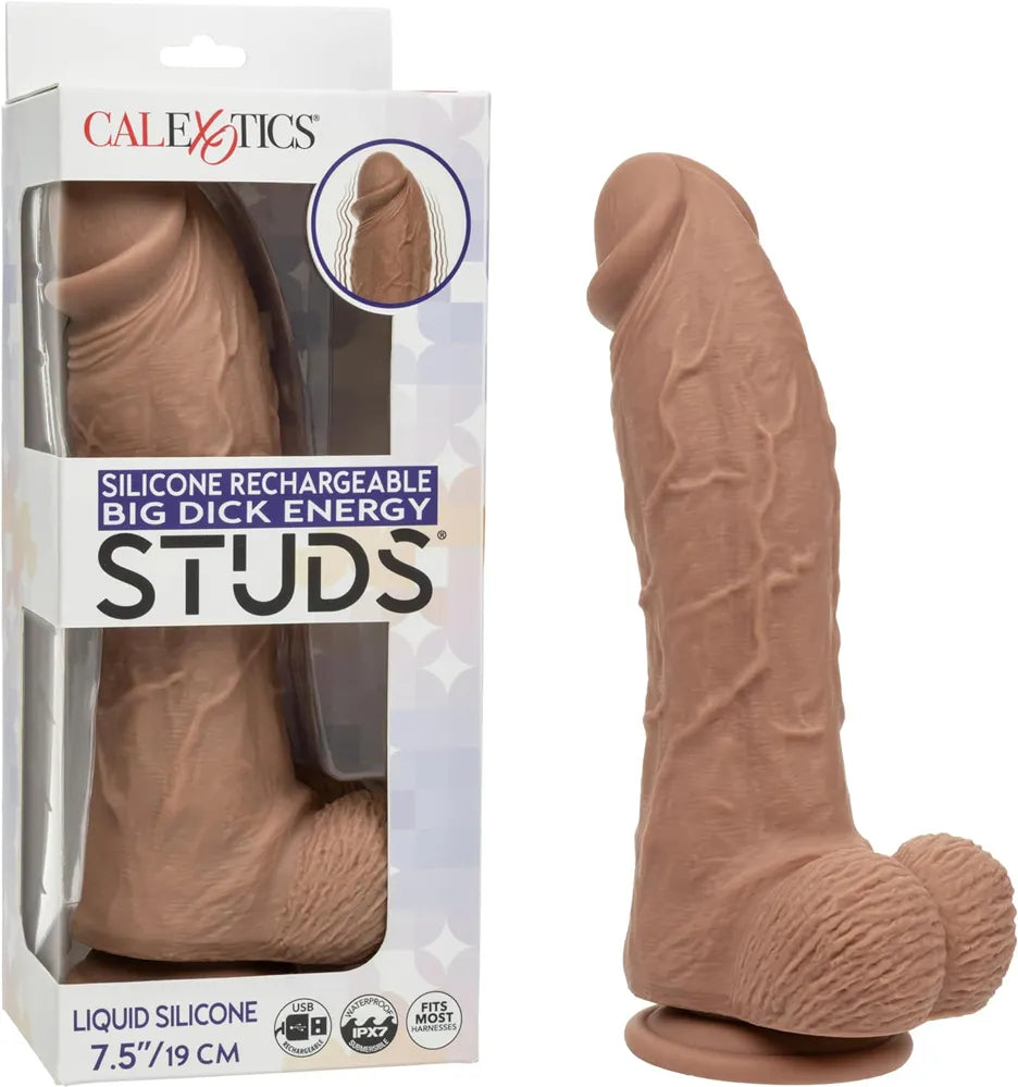 Big Dick Energy Studs – 7.5" Rechargeable Silicone Hands-Free Vibrator > Vibrators > Realistic Vibrators - Tophatter Daily Deals