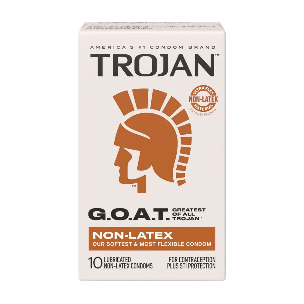 Trojan G.O.A.T. Non-Latex Condoms – Soft Flexible Condoms 10 Pack > Essentials > Condoms - Tophatter Daily Deals