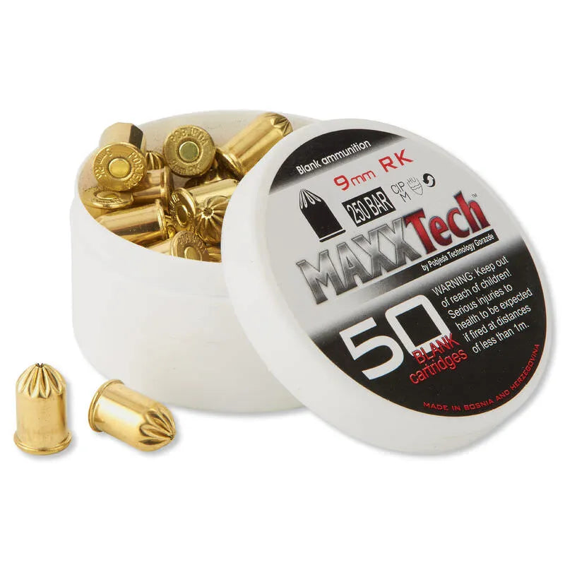 9mm RK .380 Revolver Blank Rounds, 50 Count Extra Loud Full Loads - Tophatter Daily Deals