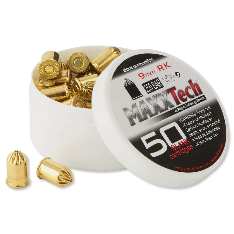 9mm RK .380 Revolver Blank Rounds, 50 Count Extra Loud Full Loads - TOPHATTER'S ARMORY DEALS Collectible Weapons - Tophatter Daily Deals