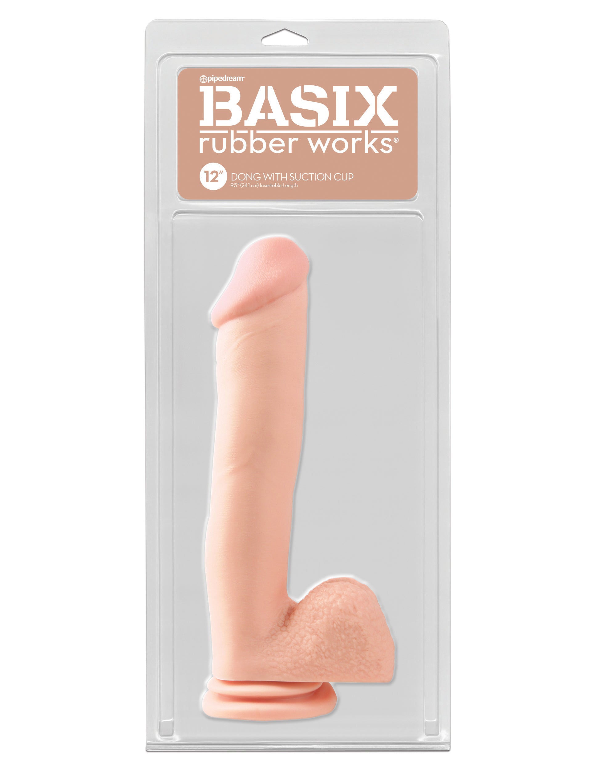 Basix Rubber Works 12 Inch Dong (Light) – Suction Cup Dildo > Dildos > Oversized Toys - Tophatter Daily Deals