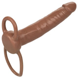 Accommodator Dual Penetrator Brown Anal Dildo with Dual Ring Design > Sex Toys For Men > Penis Sleeves - Tophatter Daily Deals