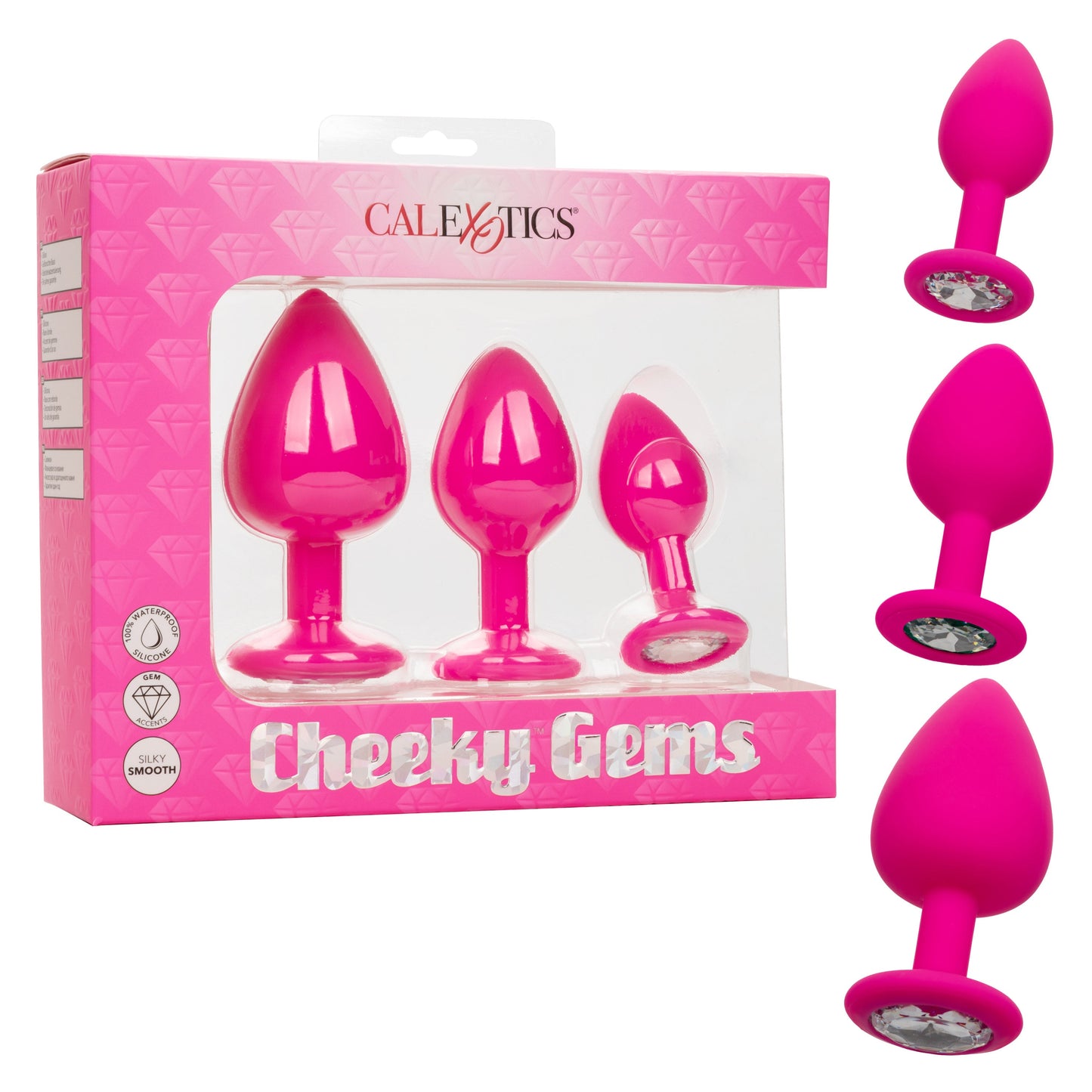 Cheeky Gems – Anal Training Kit with Three Graduated Anal Plugs > Anal Range > Butt Plug Kits - Tophatter Daily Deals