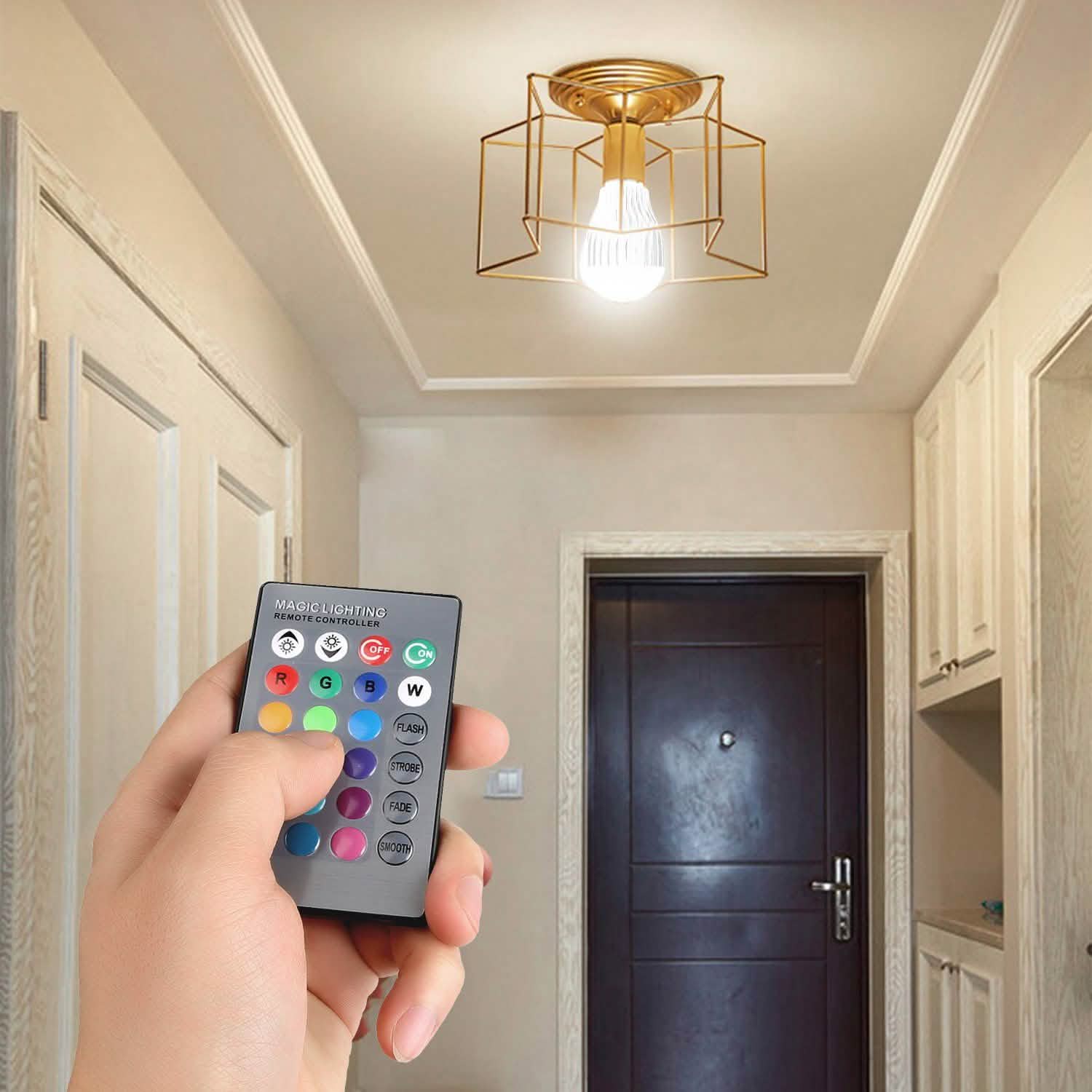 9W LED Light Bulb E27 RGB Lamp Indoor Lighting - Tophatter Daily Deals