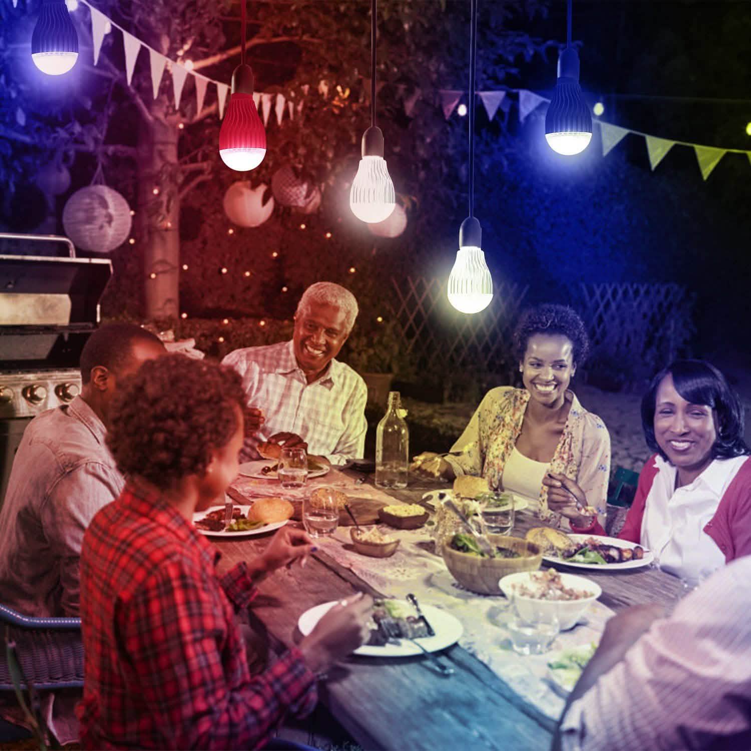 9W LED Light Bulb E27 RGB Lamp Indoor Lighting - Tophatter Daily Deals