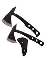 2 Pc Black Double Throwing Axe Hatchet Tomahawk Spike Knife Set Collectible Weapons - Tophatter Daily Deals