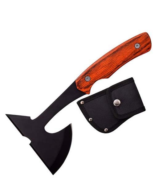 Survival Tactical Tomahawk Camping Axe Pakkawood Handle Hatchet - TOPHATTER'S ARMORY DEALS Collectible Weapons - Tophatter Daily Deals