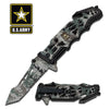 U.S. Army Knife Licensed "Liberator" Black Tactical Spring Assist Powdercoat Knife-Assist - Tophatter Daily Deals