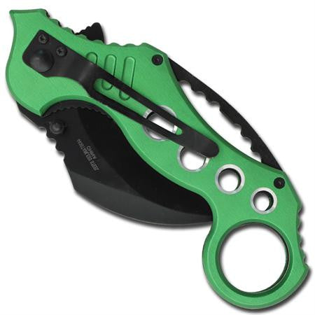 ZOMBIE KILLER Karambit Spring Assisted Knife Oversized Ring Knife-Assist - Tophatter Daily Deals