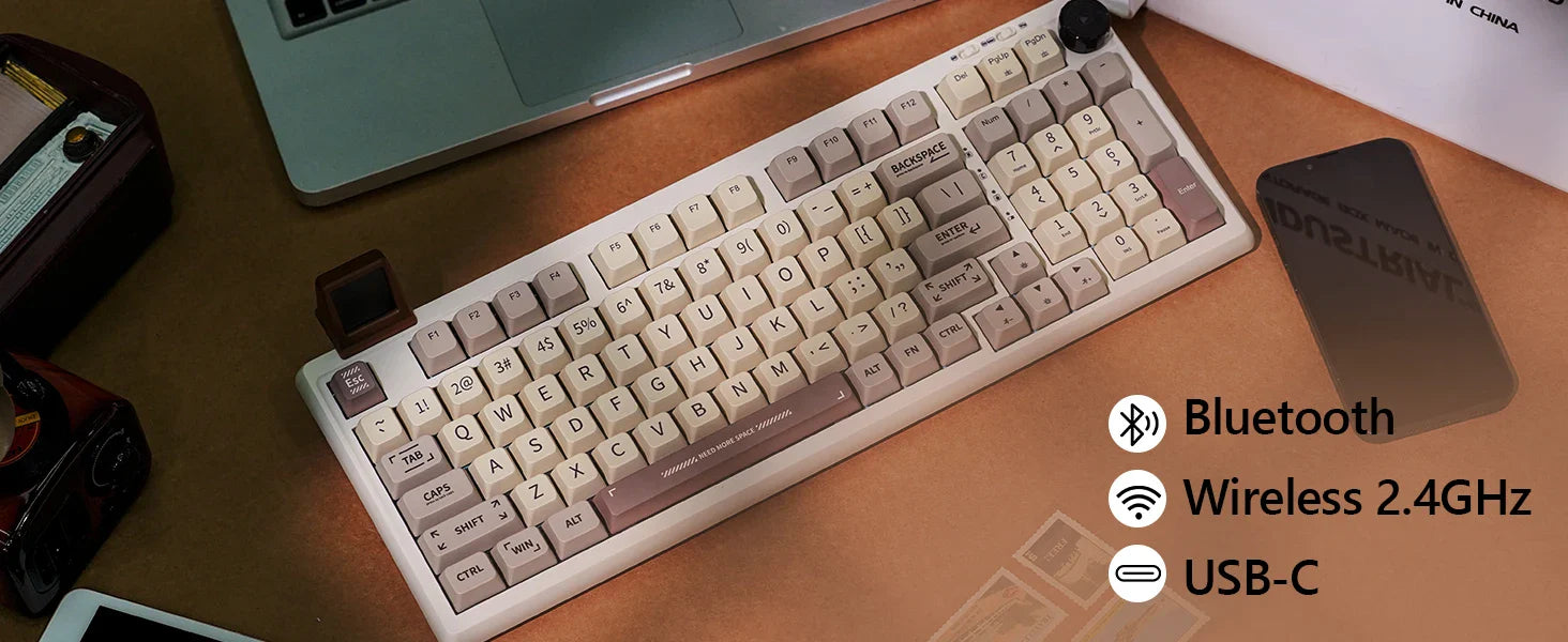 Mechanical Keyboard 97Key 95 Percent Gasket Mini Display - Tophatter Daily Deals