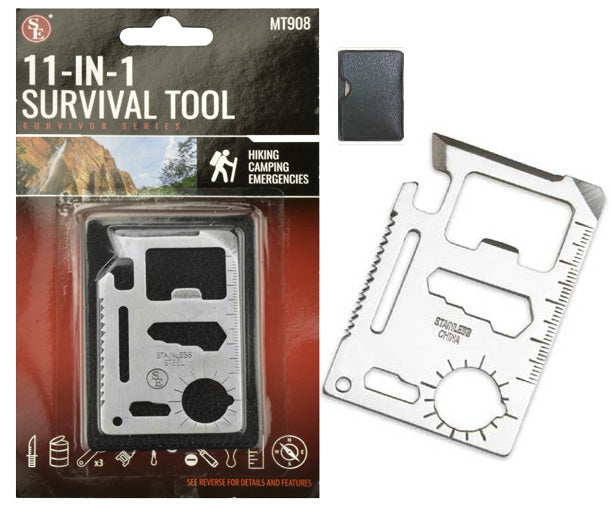 11 in 1 Credit Card Survival Tool-Metal - Tophatter Daily Deals