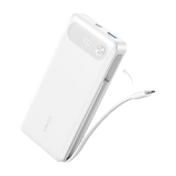 Anker Power Bank (20K, 87W, Built-In USB-C Cable) White Batteries & Power Accessories - Tophatter Daily Deals