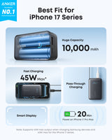 Anker Nano Power Bank (10K, 45W, Built-In Retractable USB-C Cable) Batteries & Power Accessories - Tophatter Daily Deals