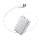 Anker Nano Power Bank (10K, 45W, Built-In Retractable USB-C Cable) Aurora White Batteries & Power Accessories - Tophatter Daily Deals