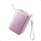 Anker Nano Power Bank (10K, 45W, Built-In Retractable USB-C Cable) Pink Aura Batteries & Power Accessories - Tophatter Daily Deals