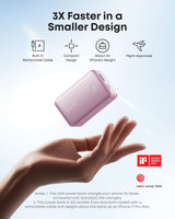 Anker Nano Power Bank (10K, 45W, Built-In Retractable USB-C Cable) Batteries & Power Accessories - Tophatter Daily Deals