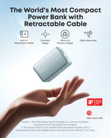 Anker Nano Power Bank (10K, 45W, Built-In Retractable USB-C Cable) Batteries & Power Accessories - Tophatter Daily Deals