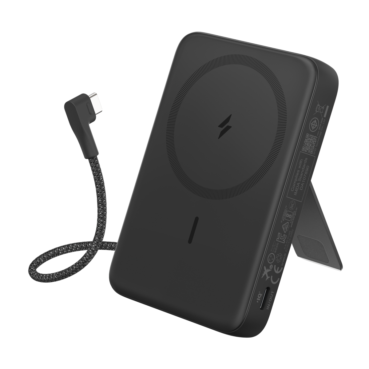 Anker Zolo Magnetic Power Bank (10K, 30W, Built-in USB-C Cable) Black Batteries & Power Accessories - Tophatter Daily Deals