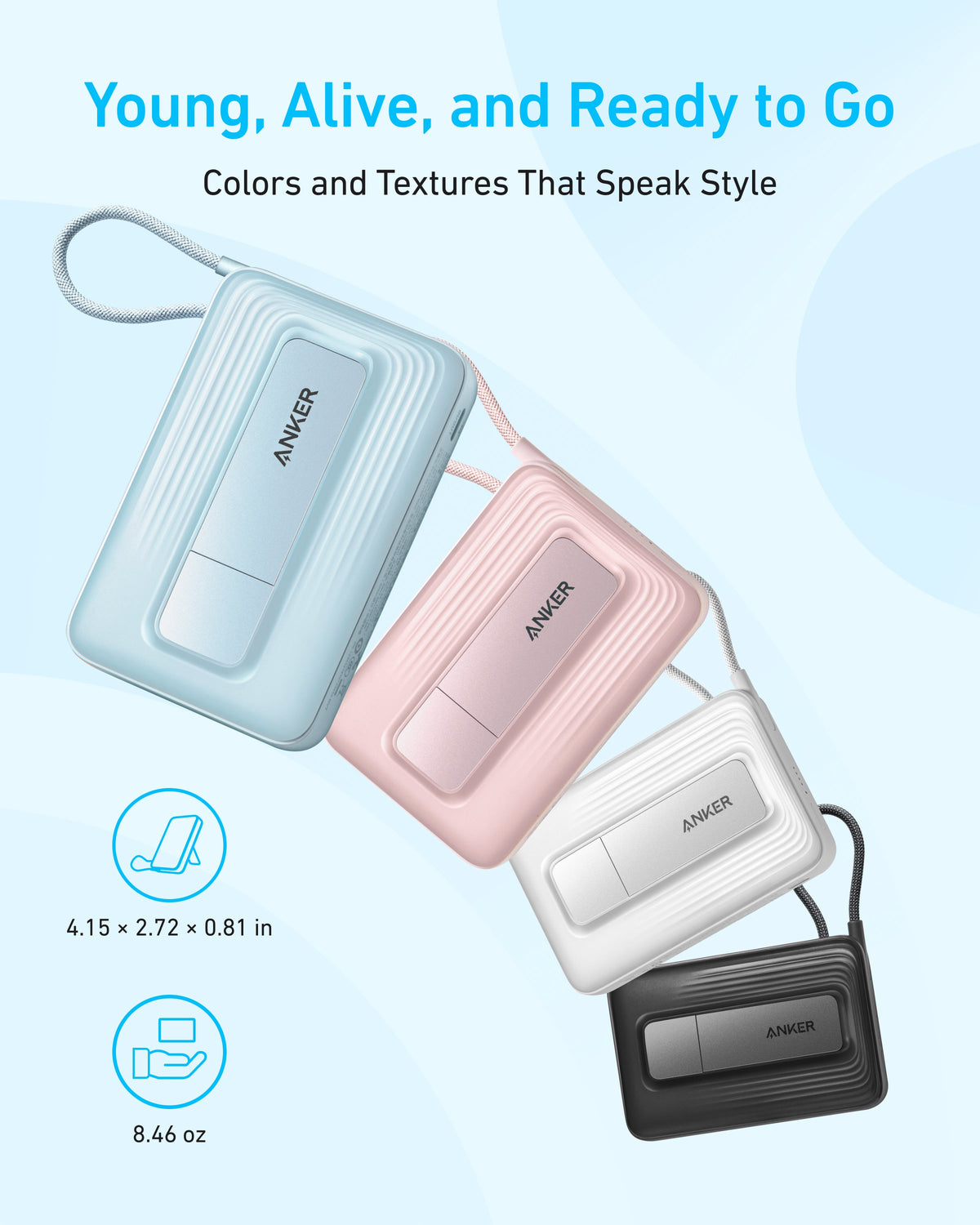 Anker Zolo Magnetic Power Bank (10K, 30W, Built-in USB-C Cable) Batteries & Power Accessories - Tophatter Daily Deals