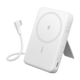 Anker Zolo Magnetic Power Bank (10K, 30W, Built-in USB-C Cable) Aurora White Batteries & Power Accessories - Tophatter Daily Deals