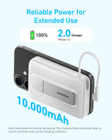 Anker Zolo Magnetic Power Bank (10K, 30W, Built-in USB-C Cable) Batteries & Power Accessories - Tophatter Daily Deals