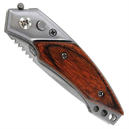Rosewood Automatic Knife Small w/ Safety Lock Knife-Auto - Tophatter Daily Deals