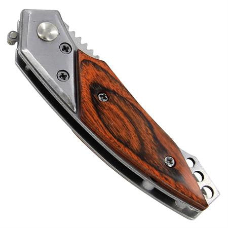 Rosewood Automatic Knife Small w/ Safety Lock Knife-Auto - Tophatter Daily Deals