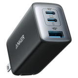 Anker PowerPort 3 3 Port Wall Charger 65W - Black Black Electronics - Tophatter Daily Deals
