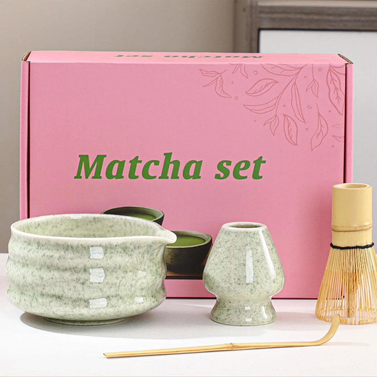 Matcha Set Ceramic Bowl With Bamboo Whisk Traditional - Tophatter Daily Deals