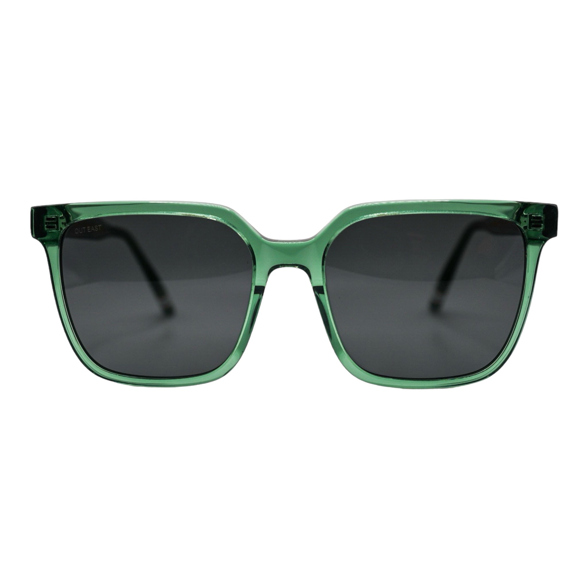 Out East Eyewear Oceanview Sunglasses Hunter Green Smoke Lens Sunglasses - Tophatter Daily Deals