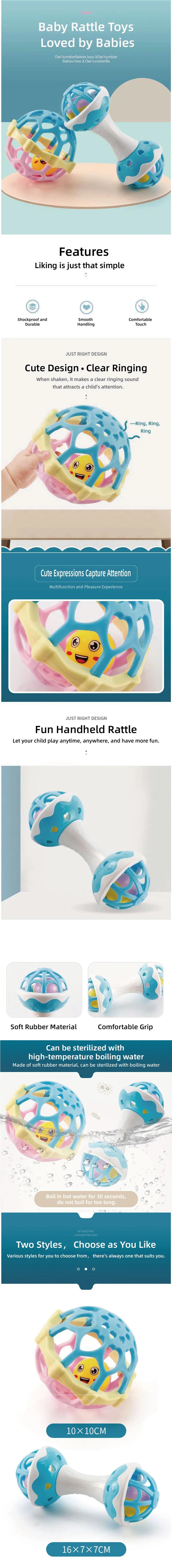 Baby Rattle Sensory Toy For Fine Motor Development - Tophatter Daily Deals