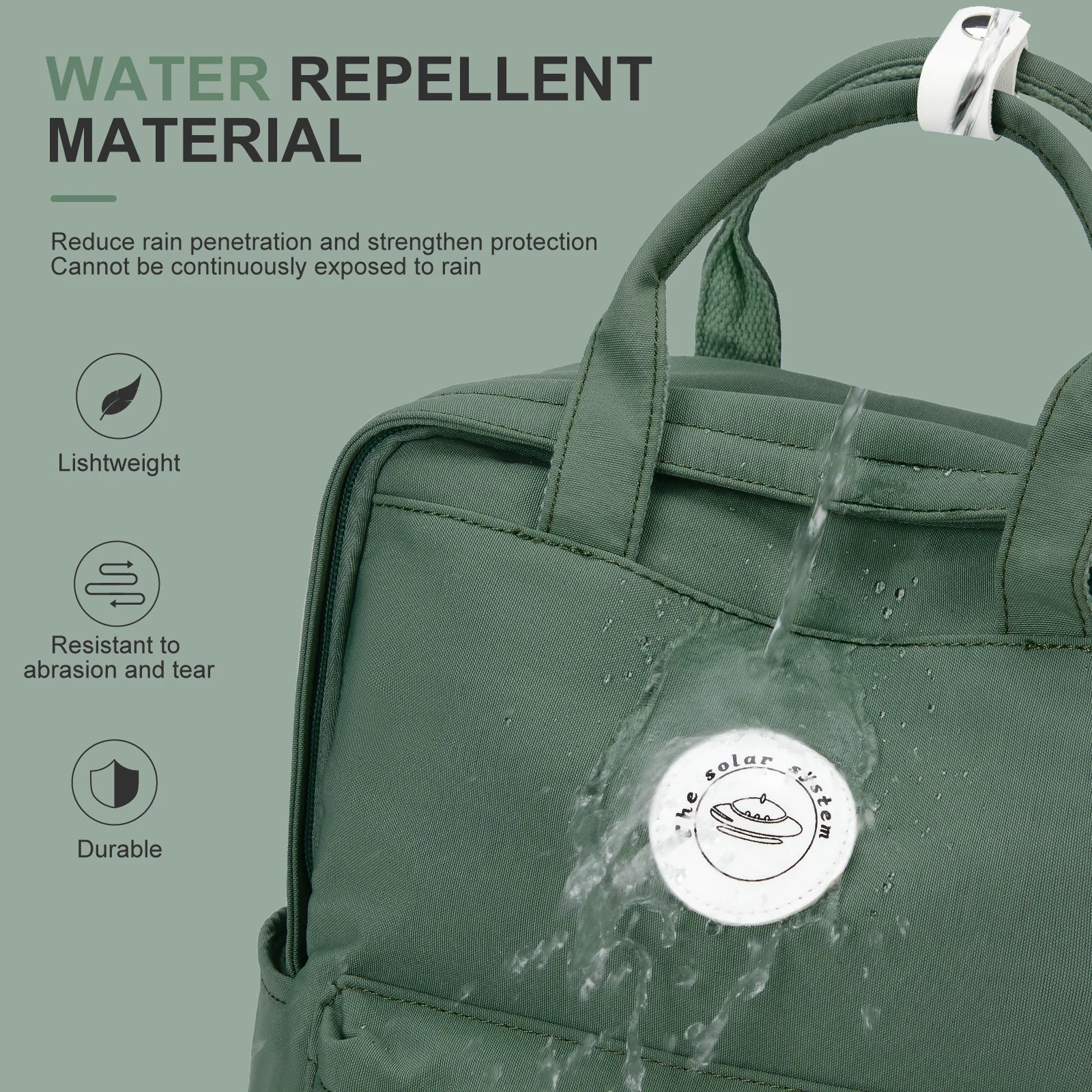 School Nylon Backpack for Teens and Women (Olive) Luggage & Bags > Backpacks - Tophatter Daily Deals