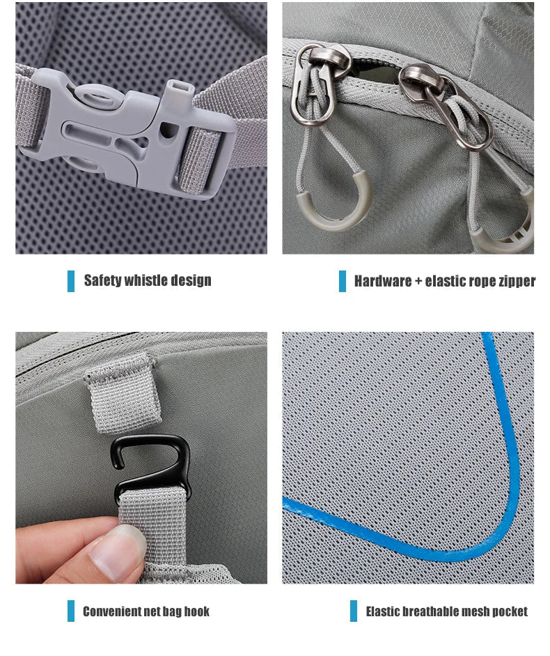 12L Waterproof Mountaineering Backpack Grey Backpacks - Tophatter Daily Deals
