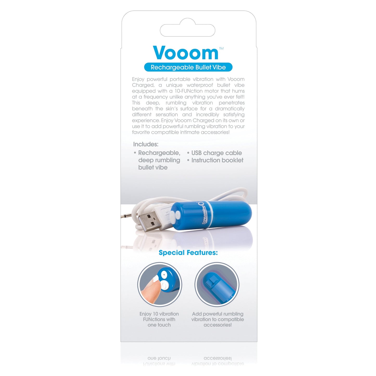 Vooom Bullet – Waterproof 10-Function Portable Bullet Vibrator > Vibrators > Mini Vibrators - Tophatter Daily Deals