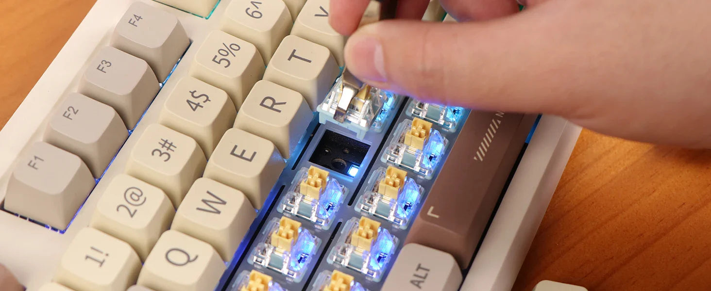 Mechanical Keyboard 97Key 95 Percent Gasket Mini Display - Tophatter Daily Deals