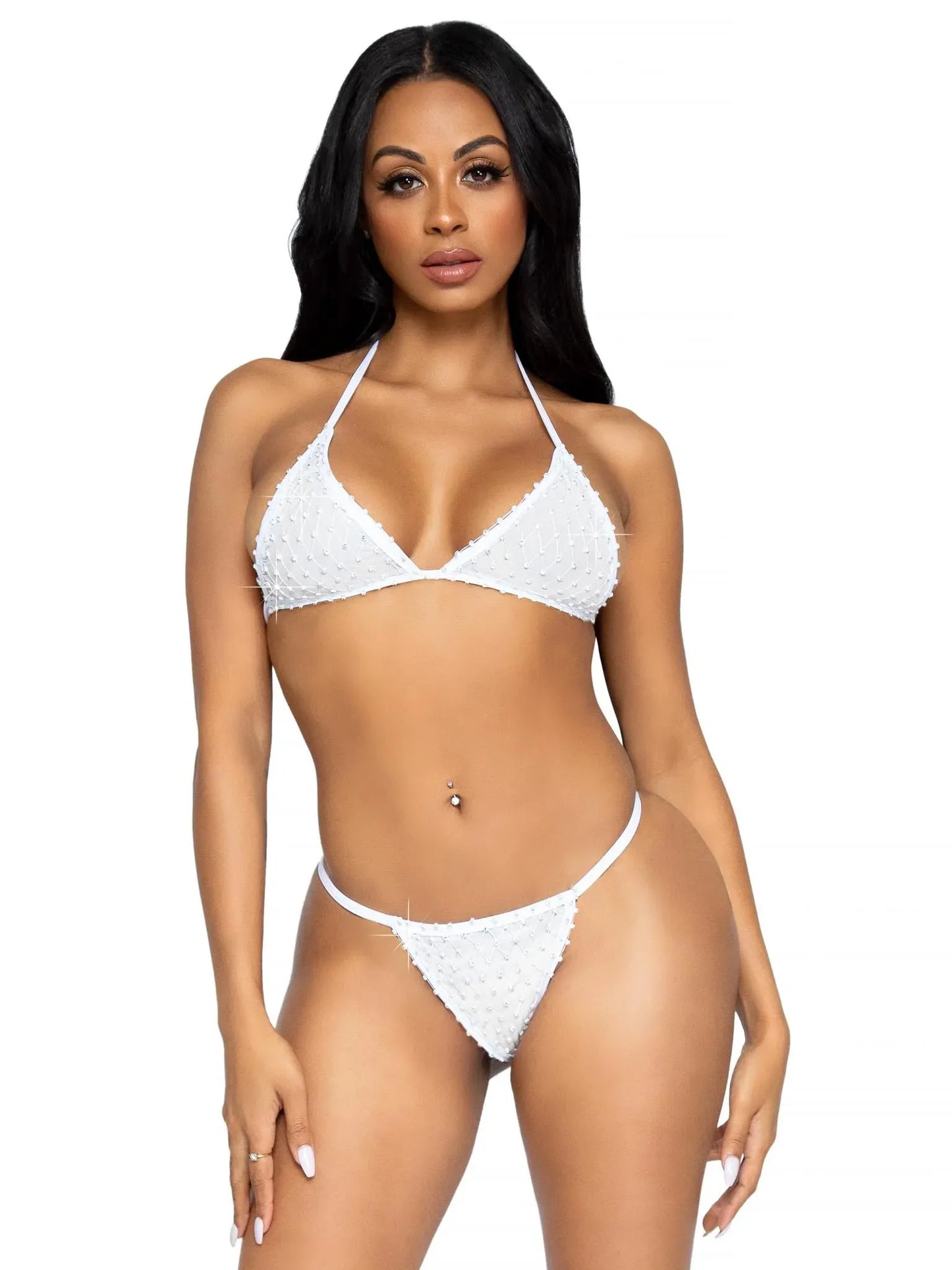 Leg Avenue Tempest Bikini Set (White) – One Size > Clothes > Womens > Swimwear - Tophatter Daily Deals
