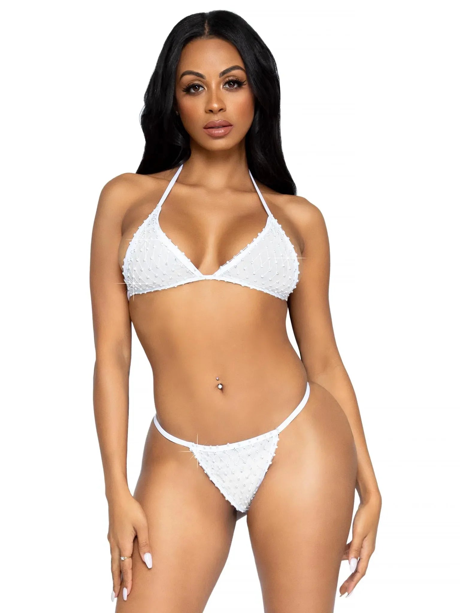 Leg Avenue Tempest Bikini Set (White) – One Size > Clothes > Womens > Swimwear - Tophatter Daily Deals