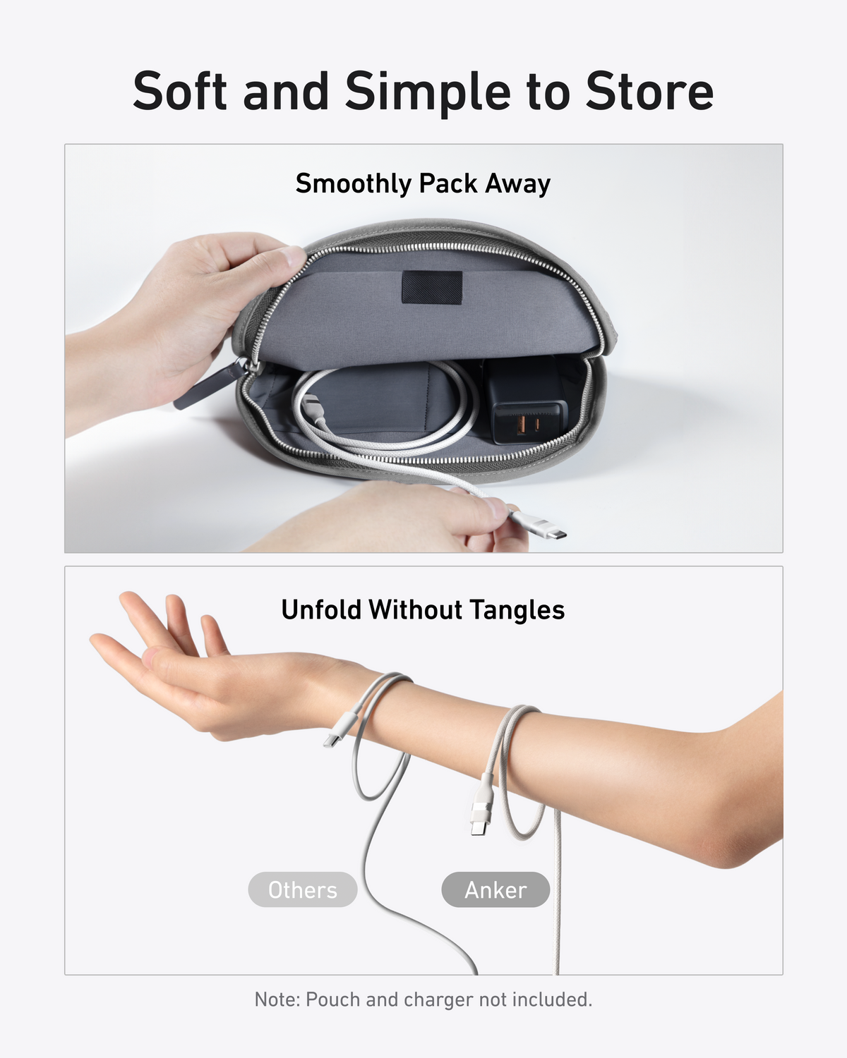 Anker USB-C to USB-C Cable (3 ft / 6 ft, 240W, Upcycled-Braided) Batteries & Power Accessories - Tophatter Daily Deals