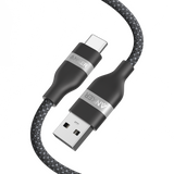 Anker USB-A to USB-C Cable (3 ft / 6 ft, Upcycled-Braided) Black 3 ft Batteries & Power Accessories - Tophatter Daily Deals