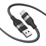 Anker USB-A to USB-C Cable (3 ft / 6 ft, Upcycled-Braided) Black 6 ft Batteries & Power Accessories - Tophatter Daily Deals