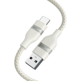 Anker USB-A to USB-C Cable (3 ft / 6 ft, Upcycled-Braided) White 3 ft Batteries & Power Accessories - Tophatter Daily Deals