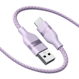 Anker USB-A to USB-C Cable (3 ft / 6 ft, Upcycled-Braided) Violet 6 ft Batteries & Power Accessories - Tophatter Daily Deals