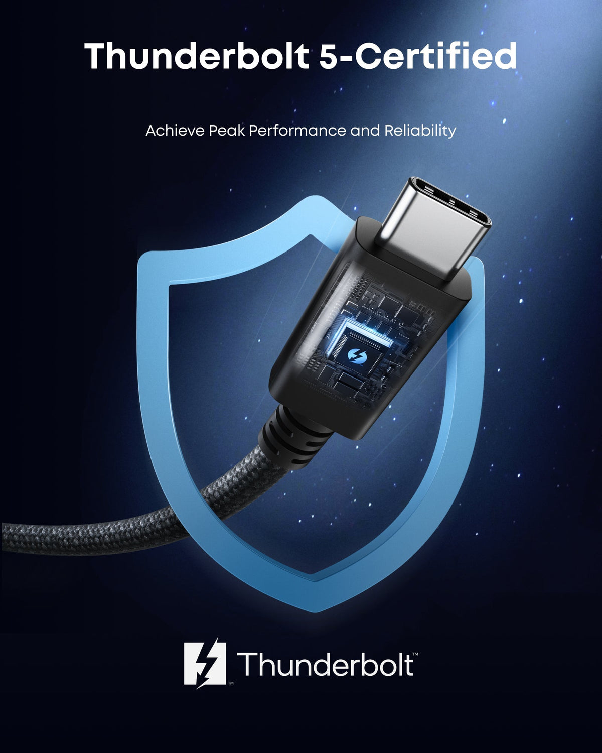 Anker Prime Thunderbolt 5 Cable (3.3 ft / 1.7 ft, 80 Gbps, 240W) Batteries & Power Accessories - Tophatter Daily Deals