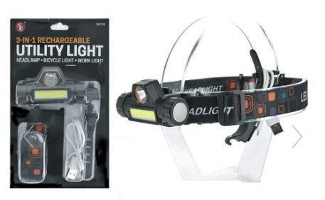 500 Lumen 3-IN-1 Rechargeable Utility Light - Tophatter Daily Deals